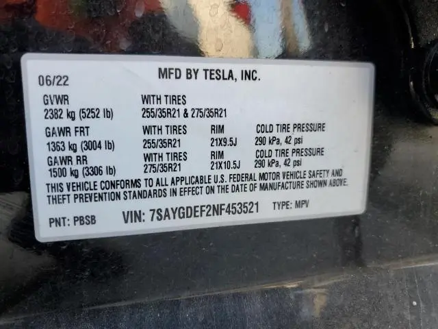 2022 TESLA MODEL Y   