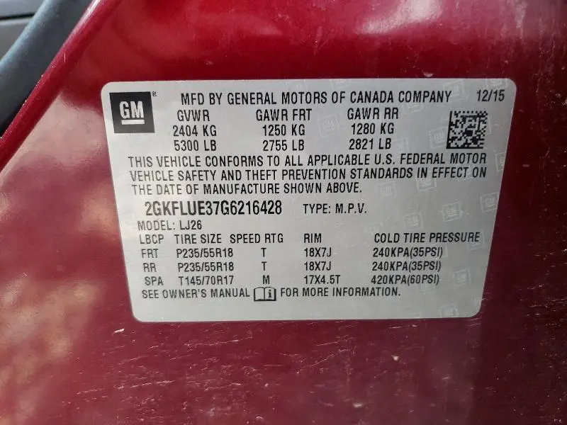 2016 GMC TERRAIN SLT  