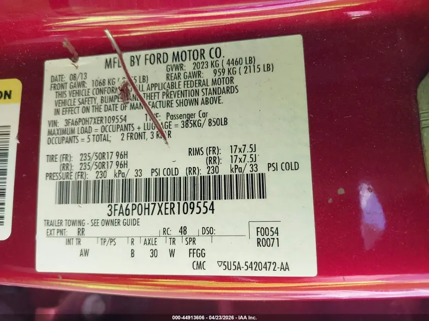 2014 FORD FUSION SE