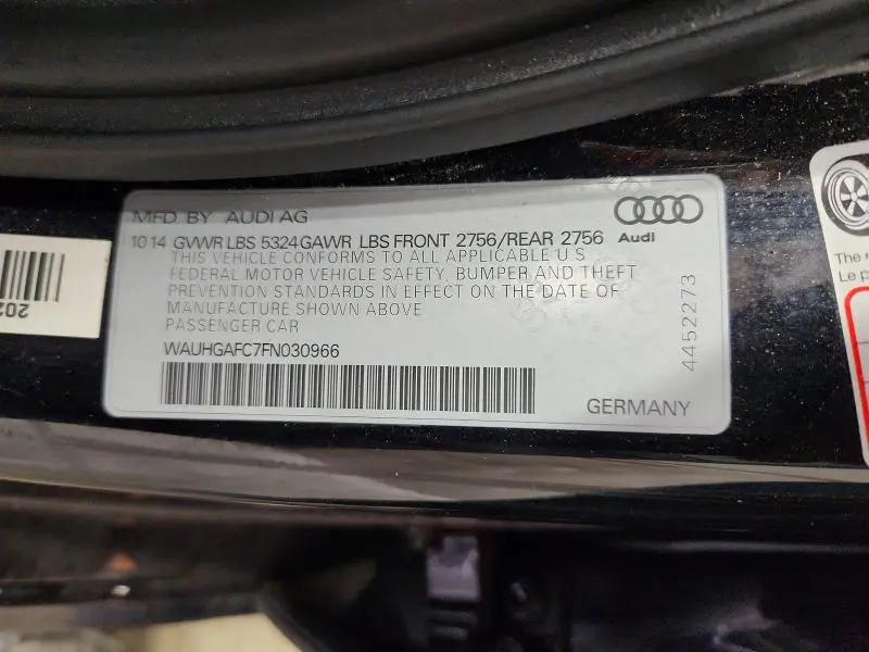 2015 AUDI A6 PRESTIGE  