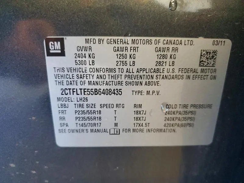 2011 GMC TERRAIN SLE  