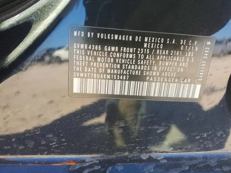 2019 VOLKSWAGEN JETTA GLI  