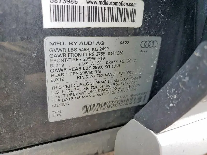 2022 AUDI Q5 PREMIUM PLUS 45  