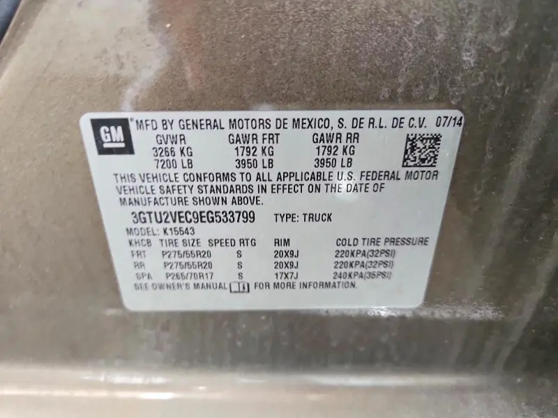 2014 GMC SIERRA K1500 SLT  