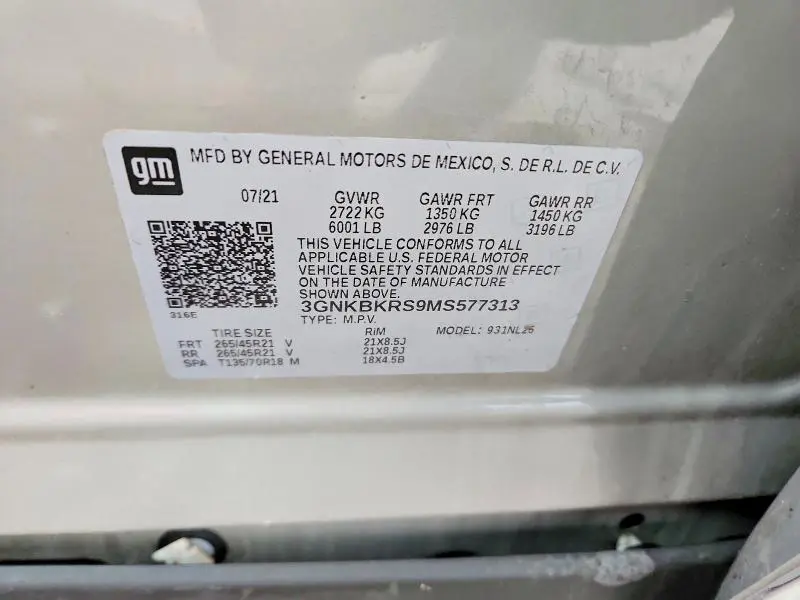 2021 CHEVROLET BLAZER RS  