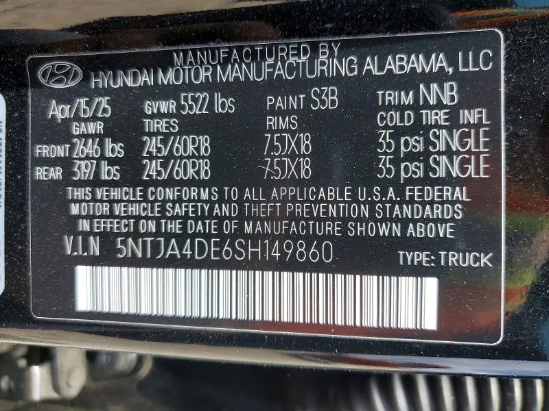 2025 HYUNDAI SANTA CRUZ   