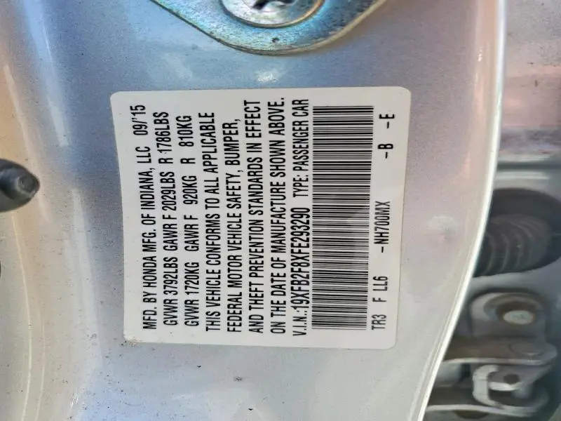 2015 HONDA CIVIC EX  
