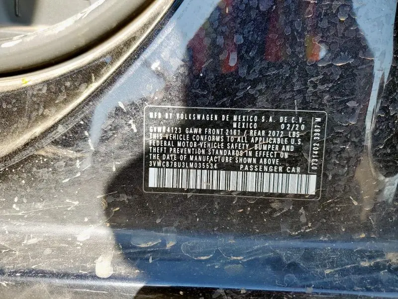 2020 VOLKSWAGEN JETTA S  
