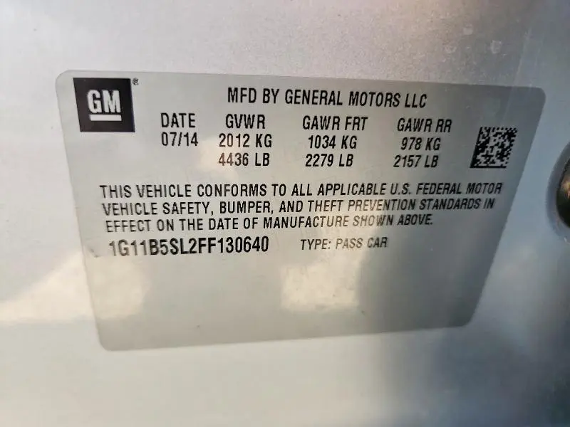 2015 CHEVROLET MALIBU LS  