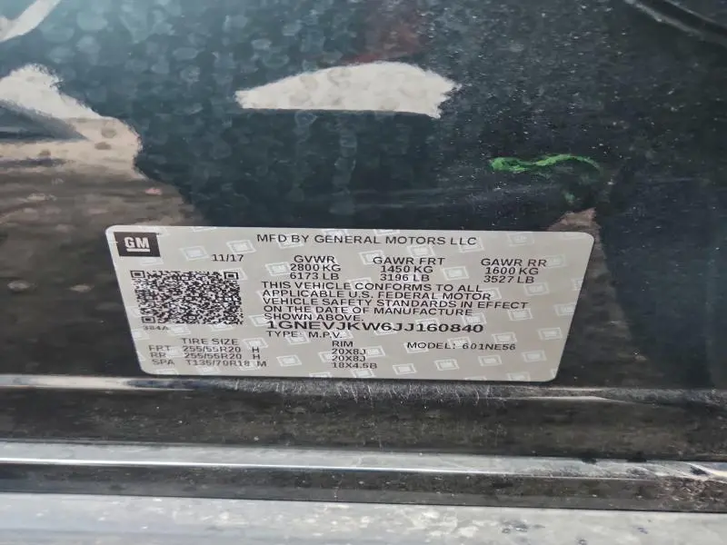 2018 CHEVROLET TRAVERSE PREMIER  