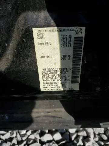 2015 NISSAN ALTIMA 2.5  