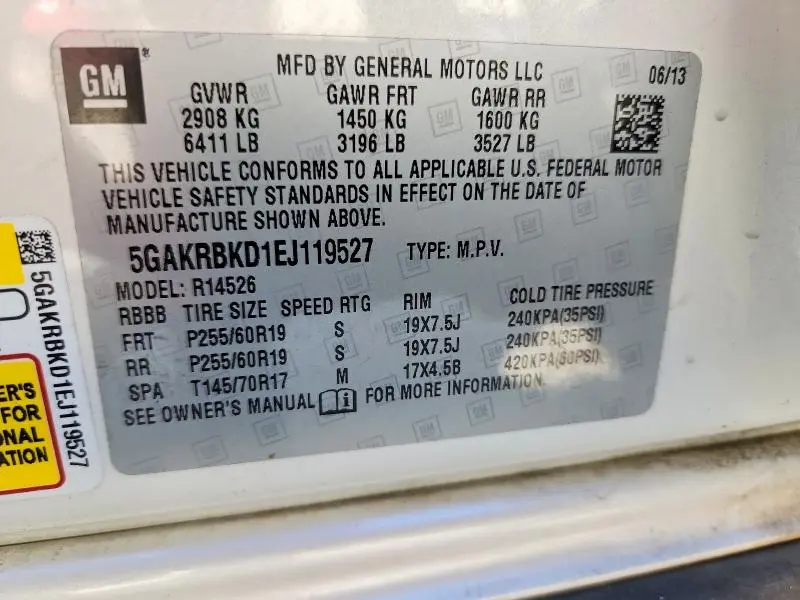 2014 BUICK ENCLAVE   