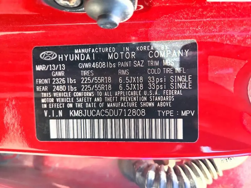 2013 HYUNDAI TUCSON LIMITED  