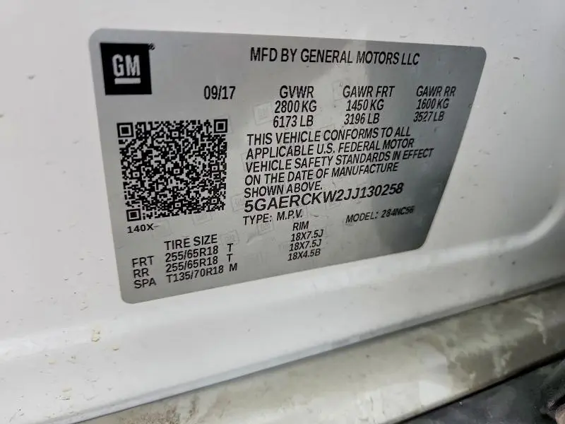 2018 BUICK ENCLAVE PREMIUM  