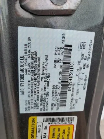 2015 FORD MUSTANG GT  