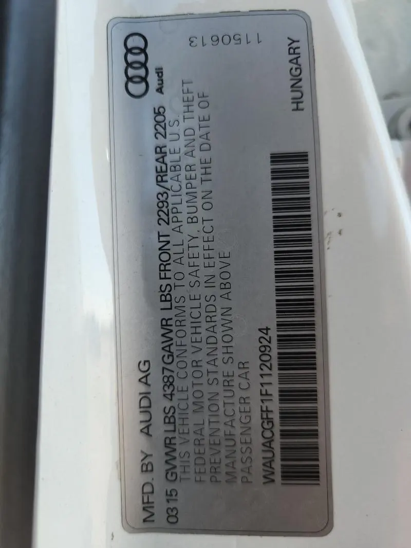 2015 AUDI A3 PREMIUM  