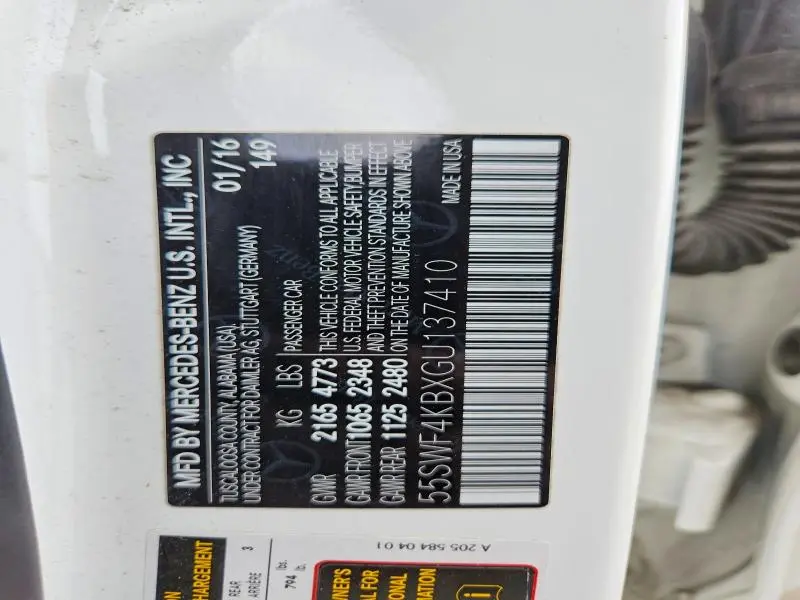 2016 MERCEDES-BENZ C 300 4MATIC  