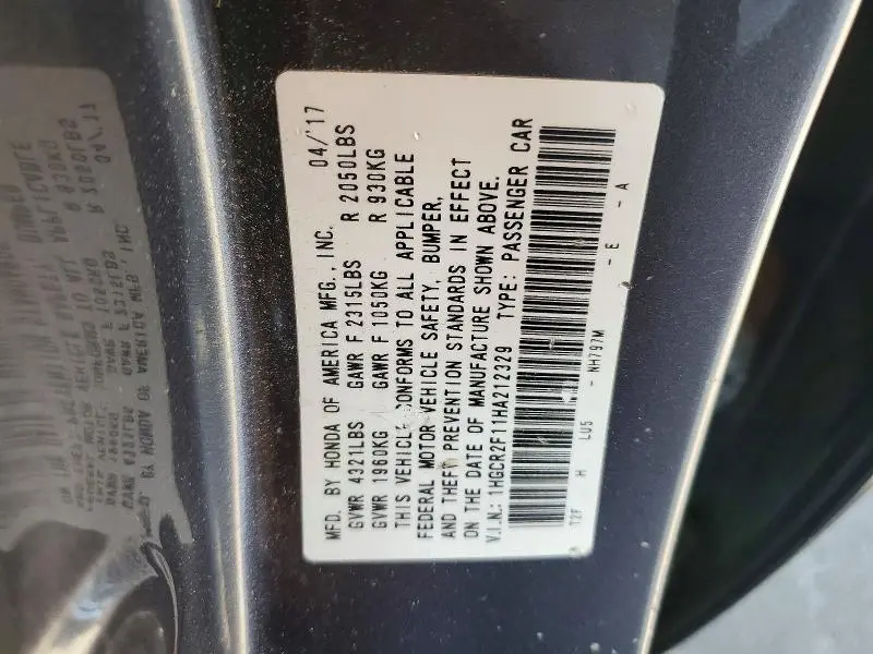 2017 HONDA ACCORD SPORT SPECIAL EDITION  