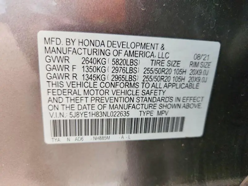 2022 ACURA MDX ADVANCE  