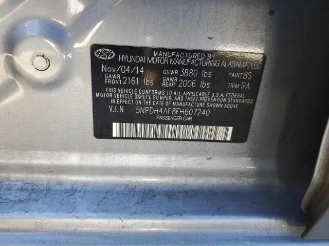 2015 HYUNDAI ELANTRA SE  