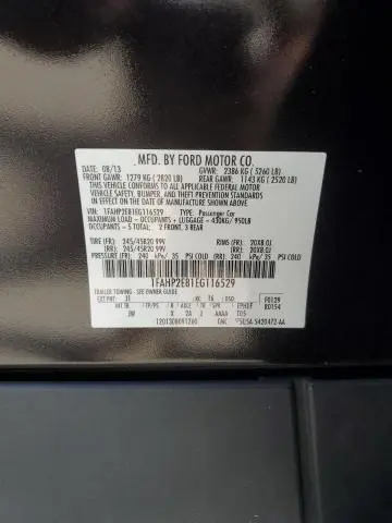 2014 FORD TAURUS SEL  