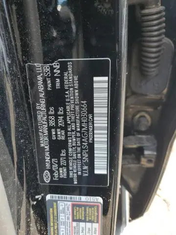 2021 HYUNDAI ELANTRA SEL  
