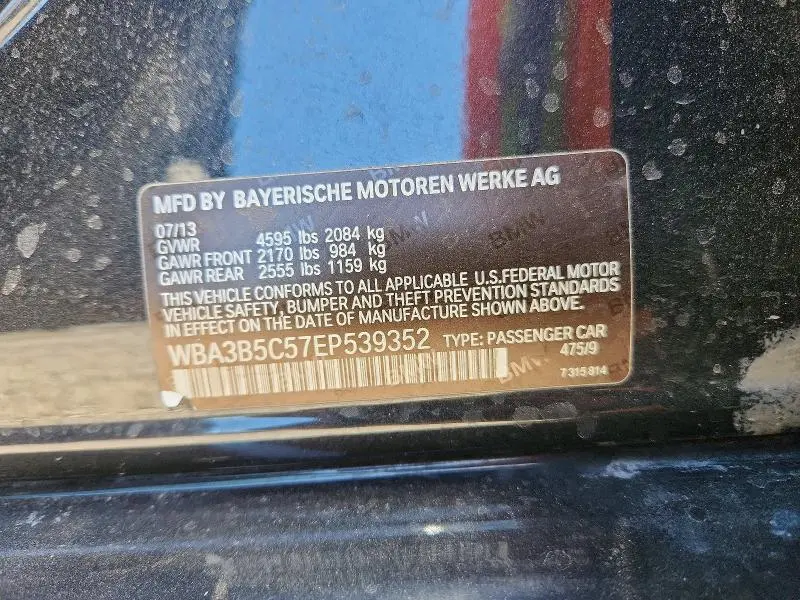 2014 BMW 328 XI SULEV  