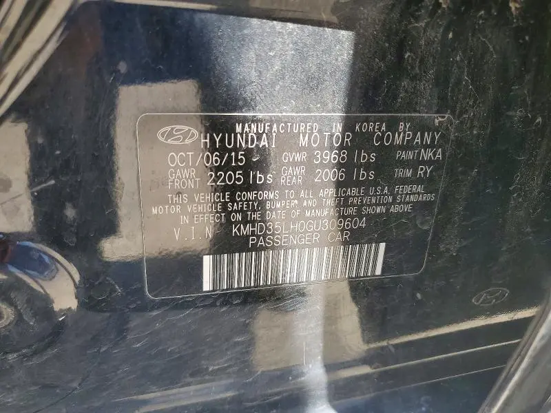 2016 HYUNDAI ELANTRA GT BASE  