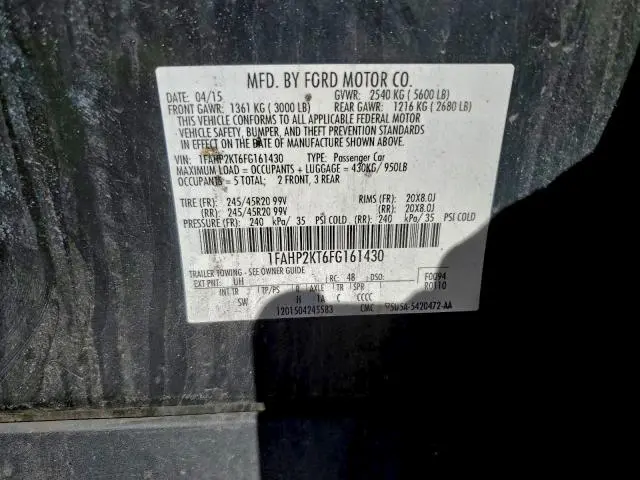 2015 FORD TAURUS SHO  