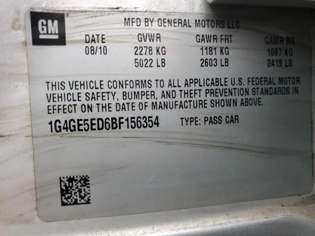 2011 BUICK LACROSSE CXS  