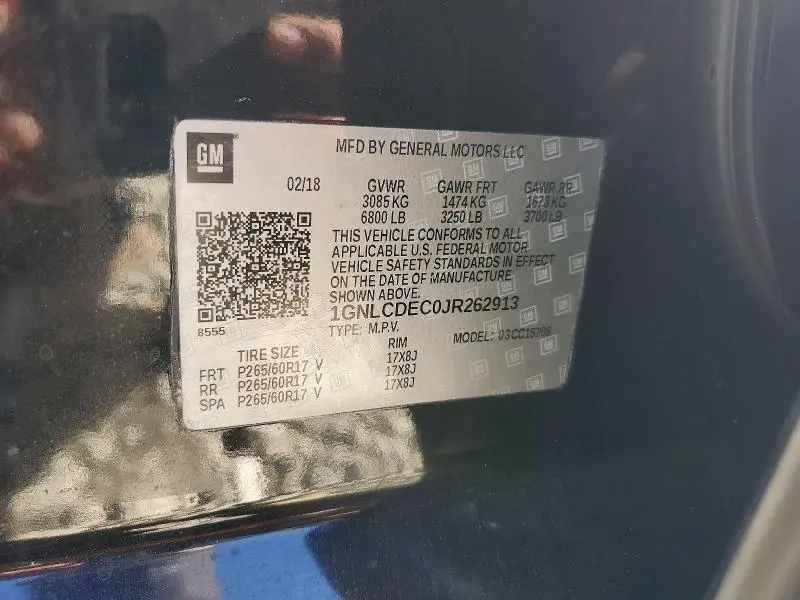 2018 CHEVROLET TAHOE POLICE  