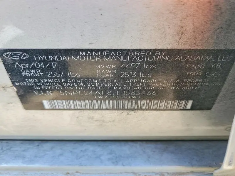 2017 HYUNDAI SONATA BASE  