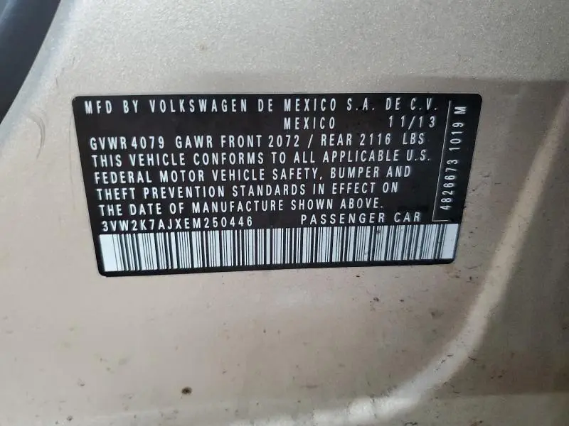 2014 VOLKSWAGEN JETTA BASE  