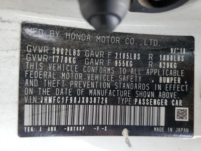 2018 HONDA CIVIC TOURING  