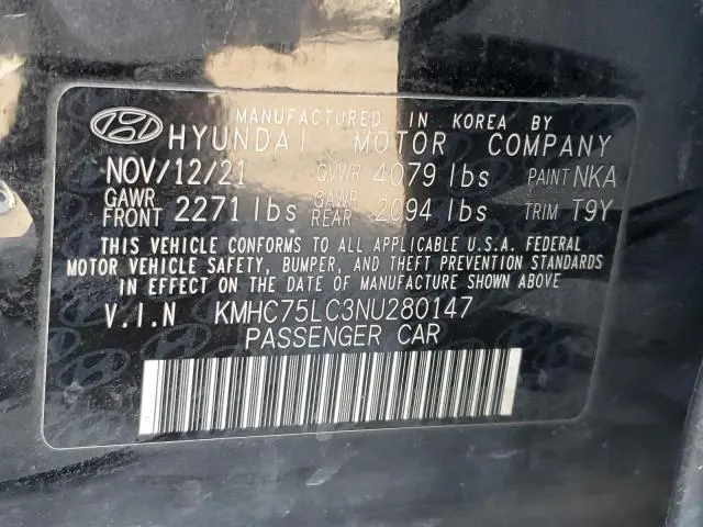 2022 HYUNDAI IONIQ SE  