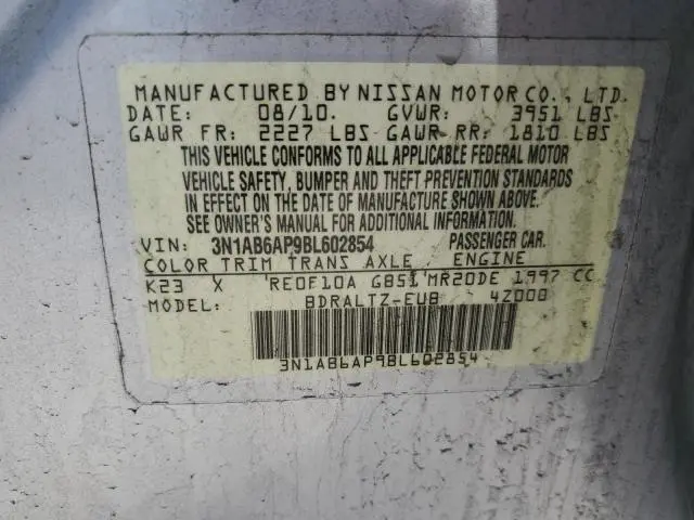 2011 NISSAN SENTRA 2.0