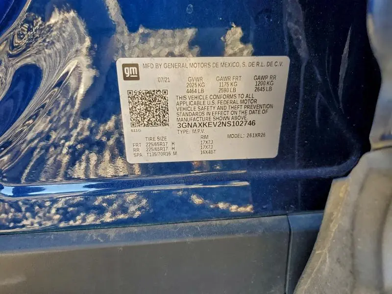 2022 CHEVROLET EQUINOX LT  