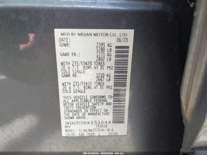 2020 NISSAN MURANO SL INTELLIGENT AWD