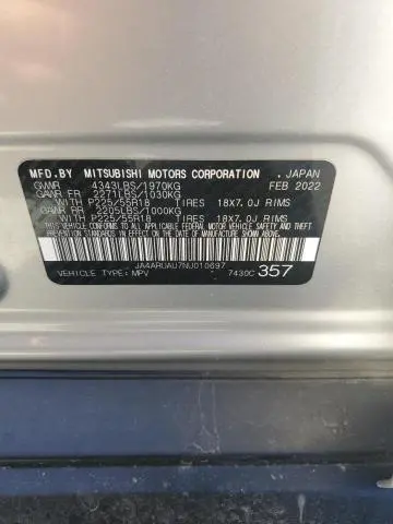 2022 MITSUBISHI OUTLANDER SPORT ES  