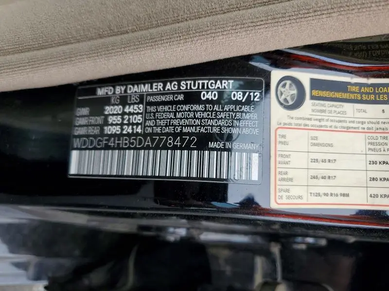 2013 MERCEDES-BENZ C 250  