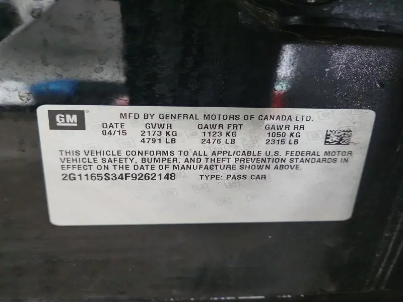 2015 CHEVROLET IMPALA LTZ  