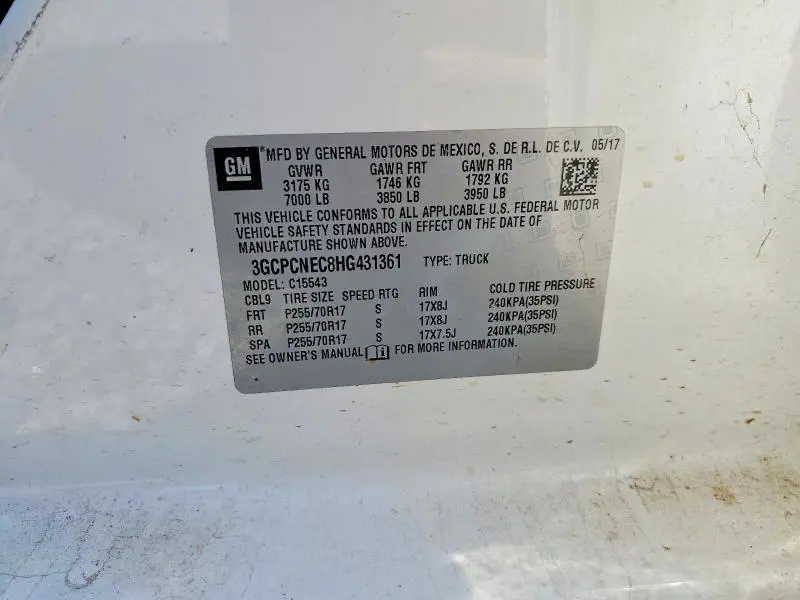 2017 CHEVROLET SILVERADO C1500  