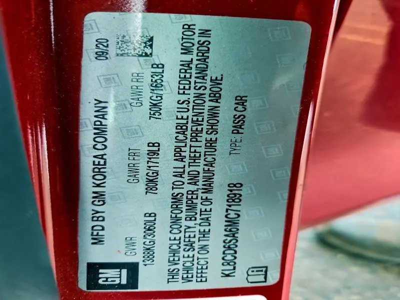 2021 CHEVROLET SPARK 1LT  