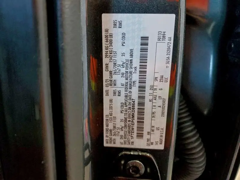 2021 FORD F150 SUPERCREW  