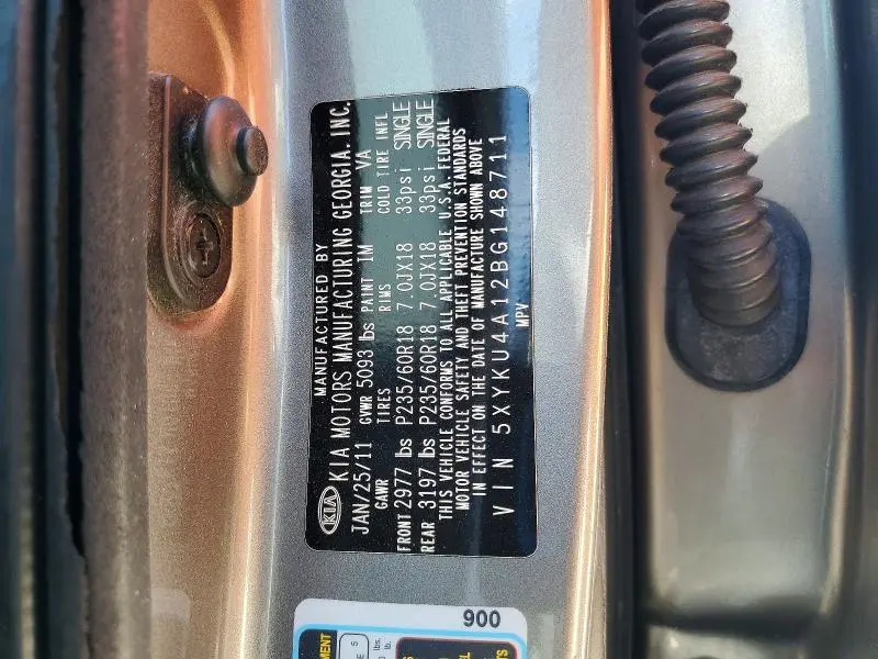 2011 KIA SORENTO EX  