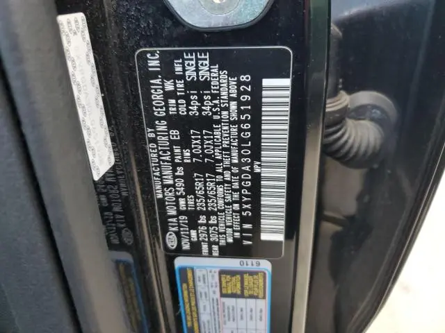 2020 KIA SORENTO L  