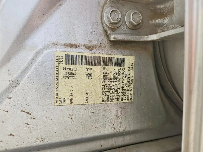 2012 NISSAN MAXIMA 3.5 S  