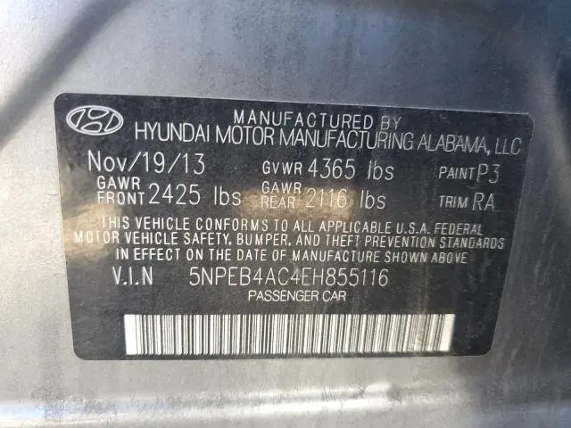 2014 HYUNDAI SONATA GLS
