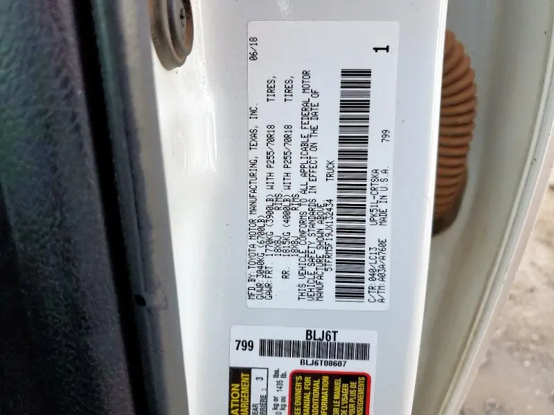 2018 TOYOTA TUNDRA DOUBLE CAB SR  