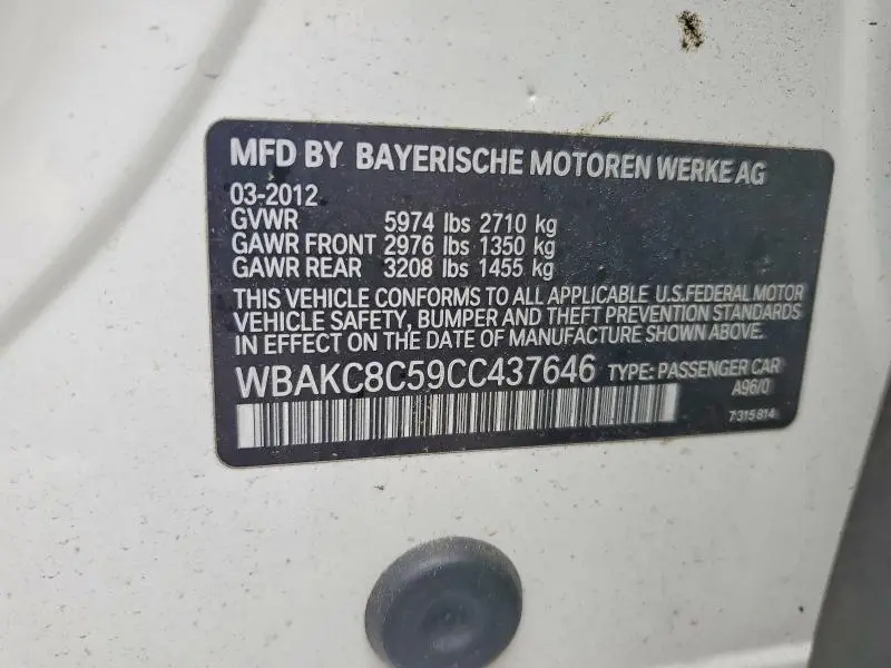2012 BMW 750 LXI  